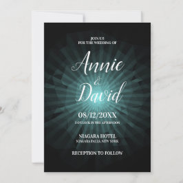 Skapa din egen polygon Sunburst Bröllop Inbjudningar