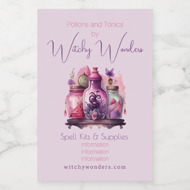 Skapa din egen post Flaskor Apothecary Mat Etikett (Singel etikett)