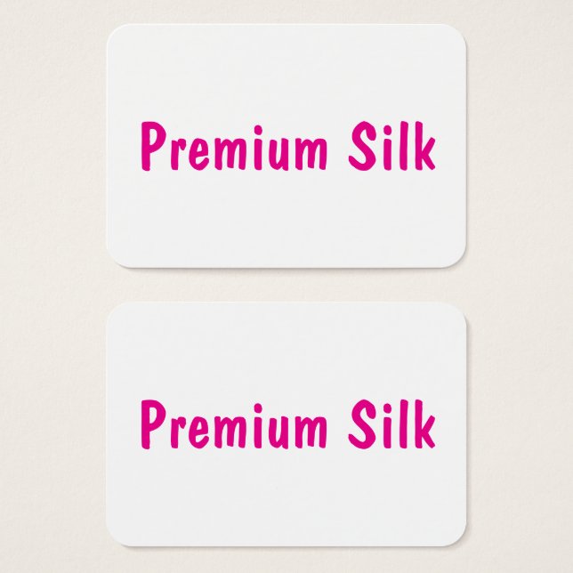 Skapa din egen premiumsilke visitkort (Framsida & baksida)