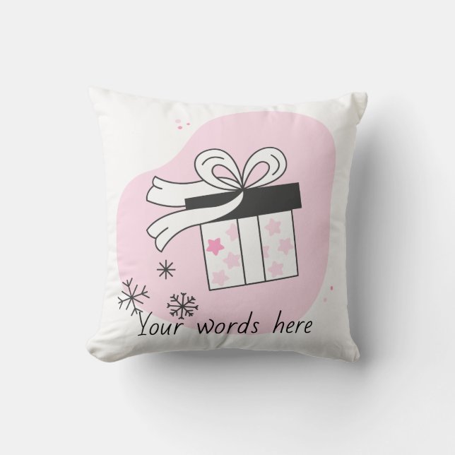 Skapa din egen presentlåda och Snöflingor jul Kudde (Framsida)