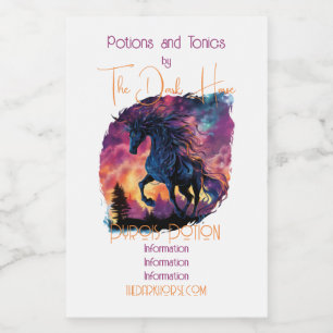 Skapa din egen Pyrois Mörk Horse Magic Mat Etikett