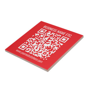 Skapa din egen QR-kod direkt Redigerbar röd Kakelplatta
