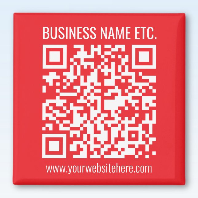 Skapa din egen QR-kod direkt | Redigerbar röd Magnet (Skapare uppladdad)