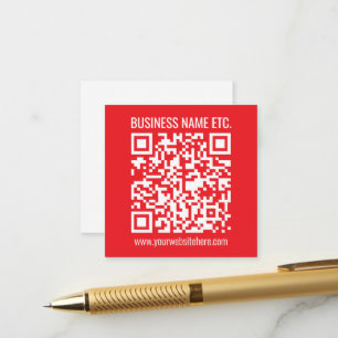 Skapa din egen QR-kod direkt Redigerbar röd Tilläggskort