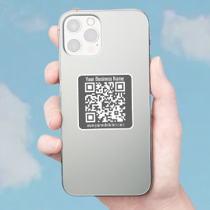 Skapa din egen QR-kod   MÖRK GRÅTT Klistermärken