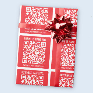 Skapa din egen QR-kod omedelbart Redigerbart röt Presentpapper