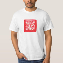 Skapa din egen QR-kod omedelbart | Redigerbart röt T Shirt