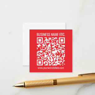 Skapa din egen QR-kod omedelbart   Redigerbart röt Tilläggskort