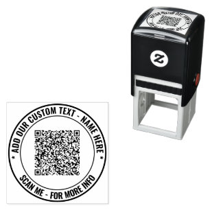 Skapa din egen QR-kod rund stämpel mall