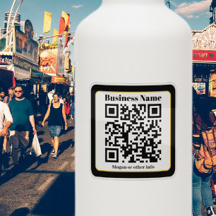 Skapa din egen QR-kod   Svart Guld transparent Klistermärken