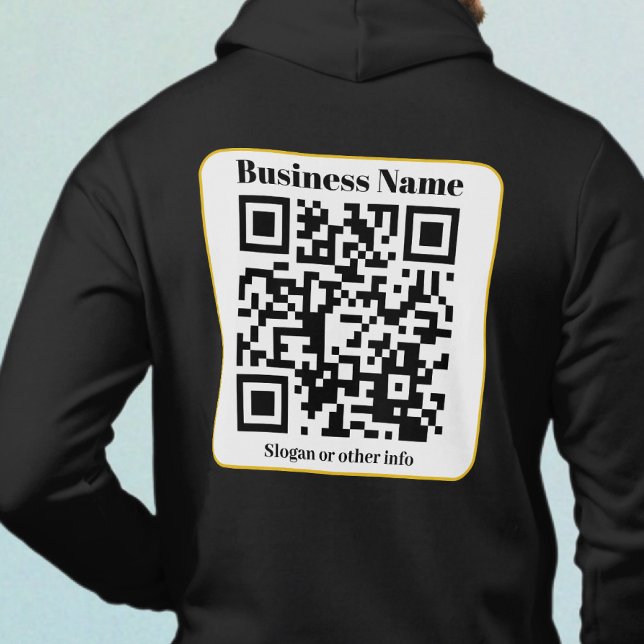 Skapa din egen QR-kod | Svarta vita Guld Gräns T Shirt (Skapare uppladdad)