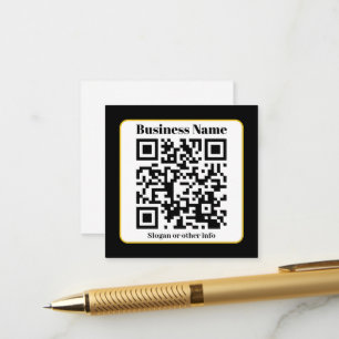 Skapa din egen QR-kod Svarta vita Guld Gräns Tilläggskort