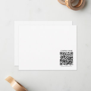 Skapa din egen QR-kod   Svartvit Anteckningskort