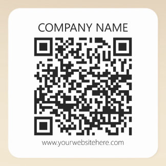 Skapa din egen QR-kod | Svartvit Fyrkantigt Klistermärke
