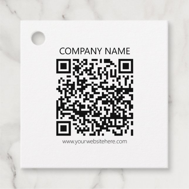Skapa din egen QR-kod | Svartvit Gåvor Etiketter (Framsida)