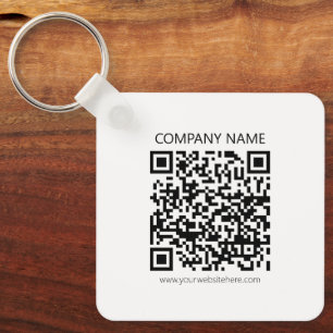 Skapa din egen QR-kod   Svartvit Nyckelring