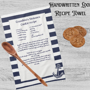 Skapa din egen recept Keepsaké Navy Blue Anchor K Kökshandduk