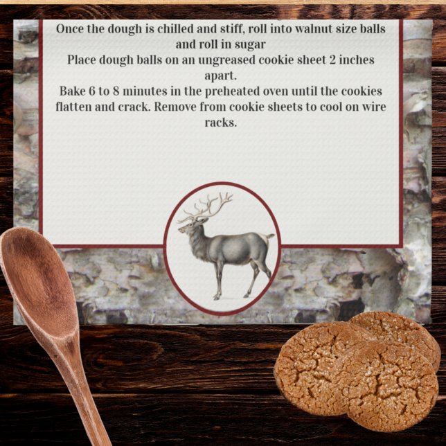 Skapa din egen Recipe keepsaké Reindeer-hjort Kökshandduk (Skapare uppladdad)
