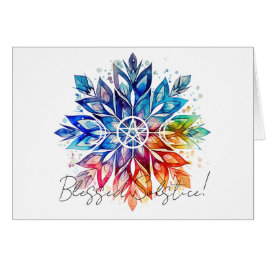 Skapa Din Egen Regnbåge Snöflinga Mandala Solstice Hälsningskort