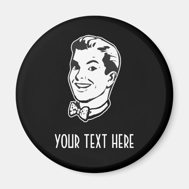 SKAPA DIN EGEN RETRO GUY BOW TIE GIFTS MAGNET (Framsidan)