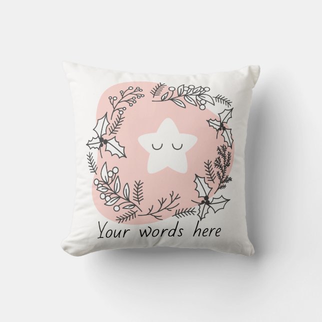 Skapa din egen Retro-julstjärna Kudde (Framsida)