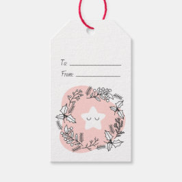 Skapa din egen retro julstjärna presentetikett