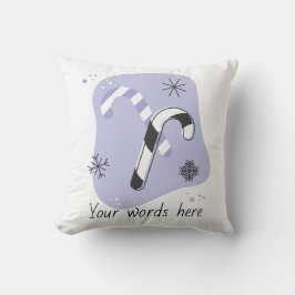 Skapa din egen Retro Lila-Polkagrisar jul Kudde