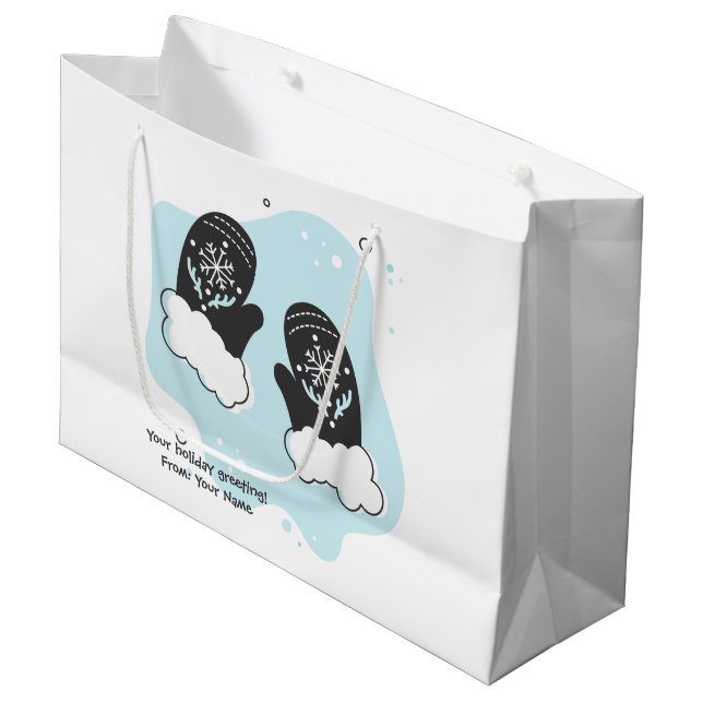 Skapa din egen Retro Mittens Blue-jul (Framsidan Vinklad)