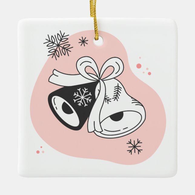 Skapa din egen Retro-Orange i Klockor Julgransprydnad Keramik (Framsida)