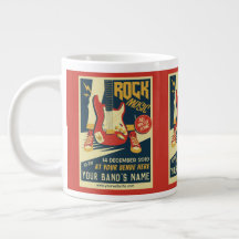 Skapa din egen Retro Rock musik jumbo mugg