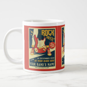 Skapa din egen Retro Rock musik jumbo mugg