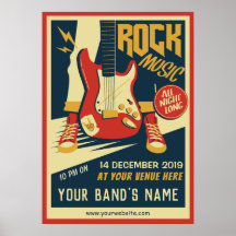 Skapa din egen Retro Rock musik poster