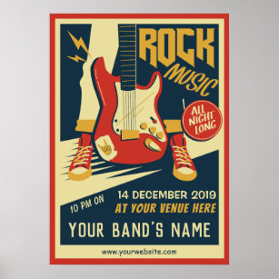 Skapa din egen Retro Rock musik poster