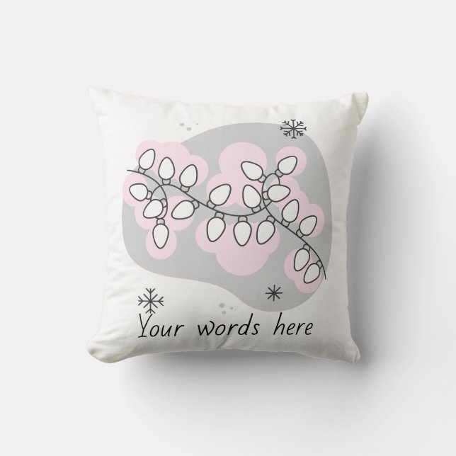 Skapa din egen Retro String Ljus-jul Kudde (Framsida)