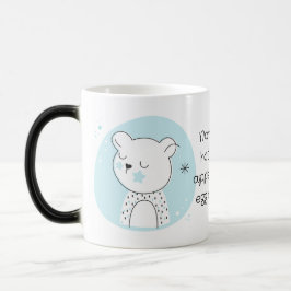 Skapa Din Egen Retro Teddybjörn Blå Jul Magisk Mugg