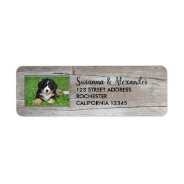 Skapa din egen returadress av fotofamilj etikett