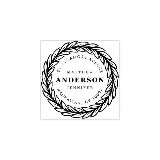 Skapa din egen Returadress för cirkulär utandning Stämpel (Tryck)