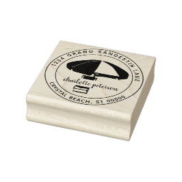 Skapa din egen Returadress för Tropical Beach Stämpel