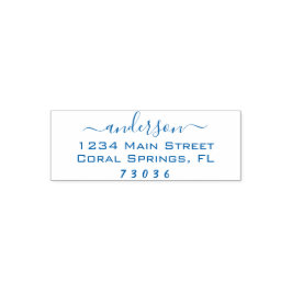 Skapa din egen Returadress i den rektangulära fami Självfärgande Stämpel