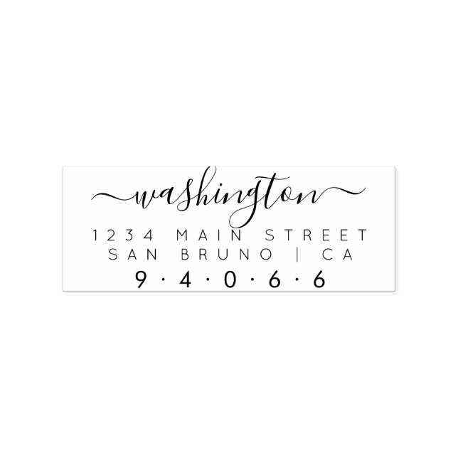 Skapa din egen Returadress i den rektangulära fami Stämpel (Tryck)