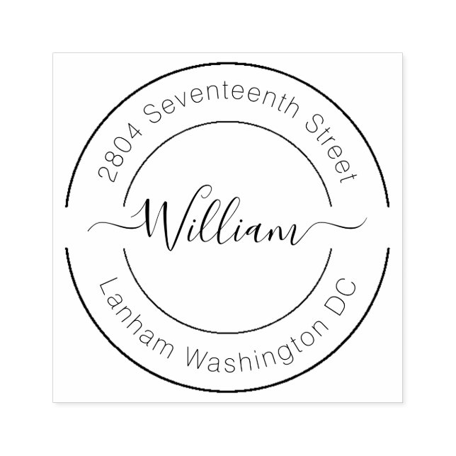 Skapa din egen Returadress Modern Calligraphy Stämpel (Tryck)