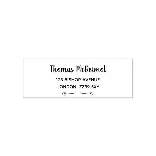 Skapa din egen Returadress Rubber Frimärke Självfärgande Stämpel (Design)