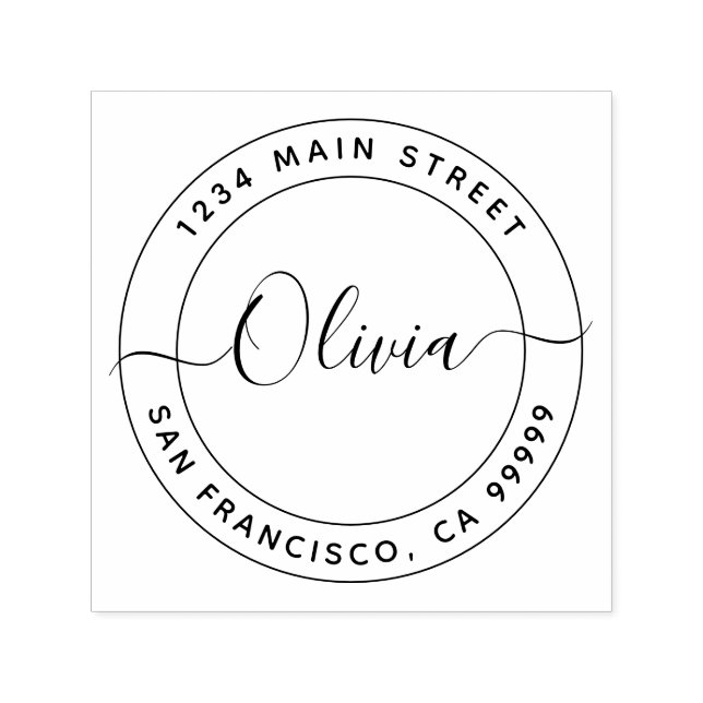 Skapa din egen Returadress Självfärgande Stämpel (Design)