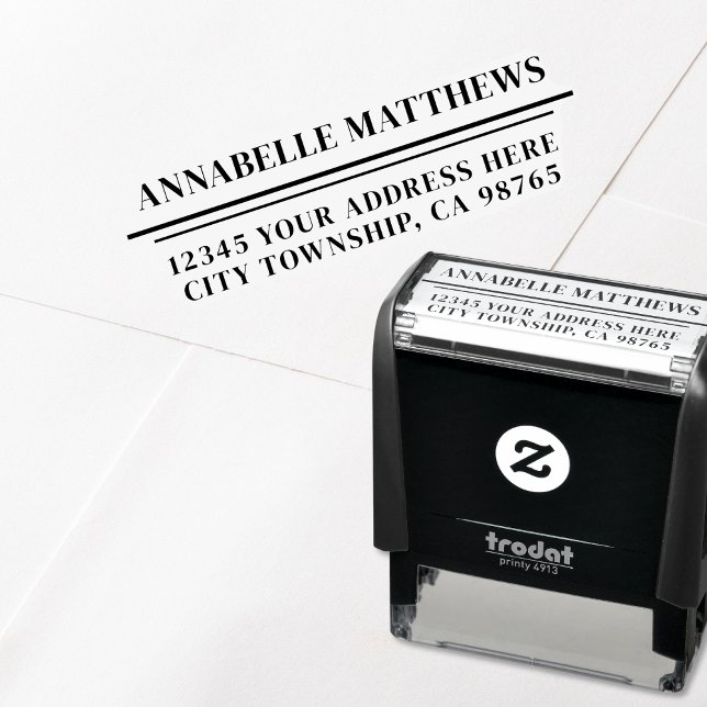Skapa din egen returadress självfärgande stämpel (Create Your Own Return Address self-inking stamp)