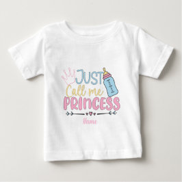 Skapa Din Egen Ring Mig Bara Prinsessa Baby T Shirt
