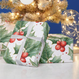 Skapa din egen röda Holly White Presentpapper