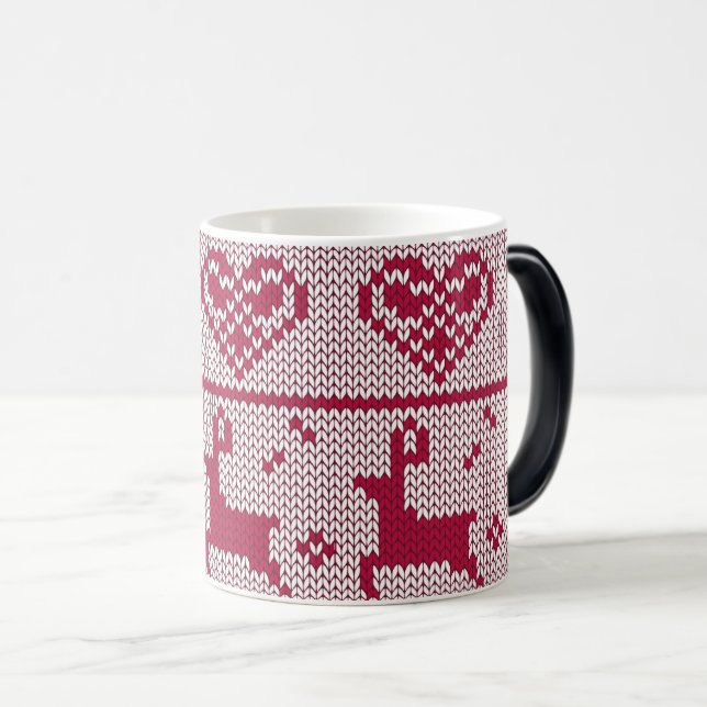 Skapa din egen röda julsötare Mönster Magisk Mugg (Framsida höger)