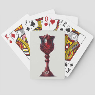 Skapa din egen rödgotiska schalice casinokort