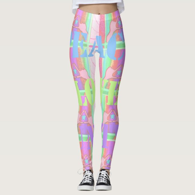 Skapa din egen roliga kärlek Unity-designkonst Leggings (Framsida)