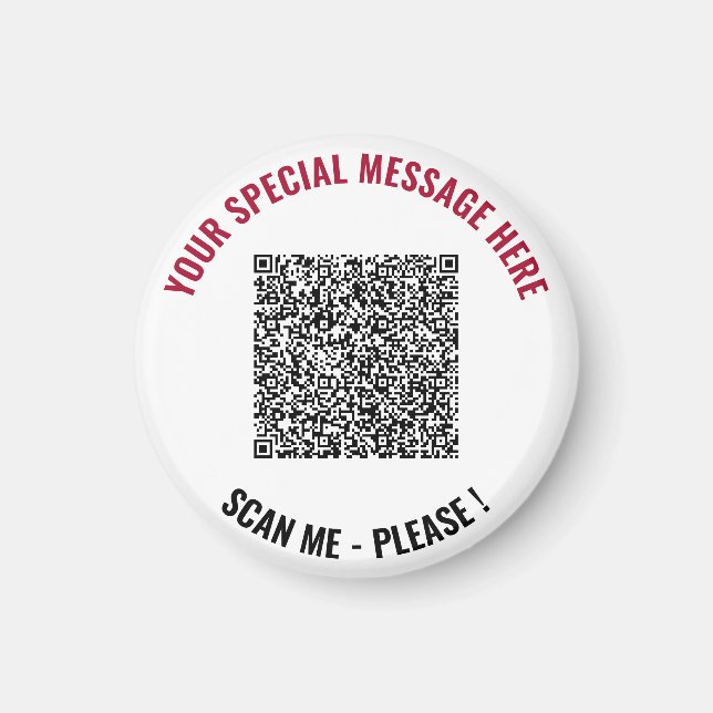 Skapa din egen roliga QR-kodmagnetmall Magnet (Framsidan)